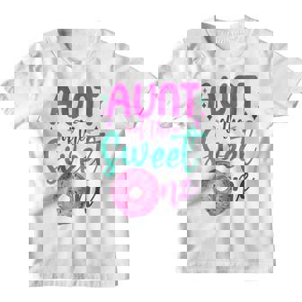 Womens Aunt Of Sweet One 1St Birthday Party Matching Family Donut Youth T-shirt - Thegiftio UK