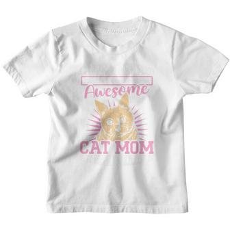 Womens Never Dreamed That Id Become A Super Awesome Cat Mom Girls Youth T-shirt - Thegiftio UK