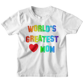 Worlds Greatest Mom Rainbow Youth T-shirt - Monsterry CA