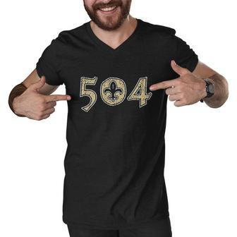 504 Football Vintage Men V-Neck Tshirt - Thegiftio UK