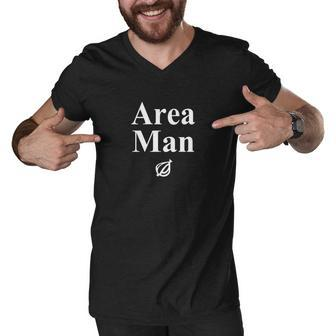Area Man Headline Men V-Neck Tshirt - Thegiftio UK