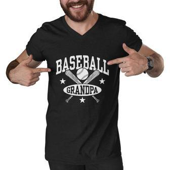 Baseball Grandpa Shirt Men V-Neck Tshirt - Thegiftio UK