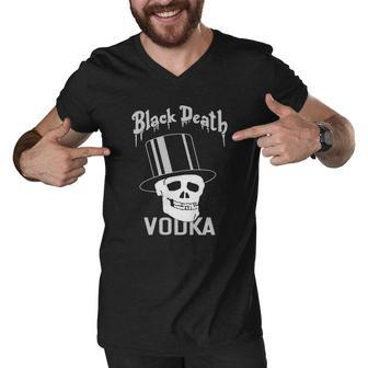 Black Death Vodka Men V-Neck Tshirt - Thegiftio UK