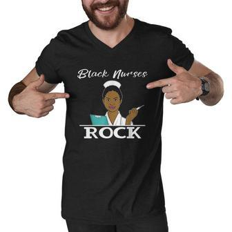 Black Nurses Rock African American Nurse Men V-Neck Tshirt - Thegiftio UK