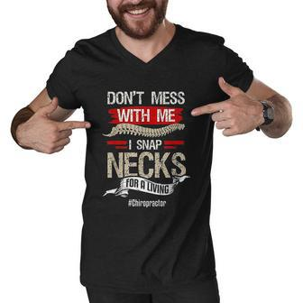 Chiropractor Funny Chiropractic Gift Humor Necks Men V-Neck Tshirt - Thegiftio UK