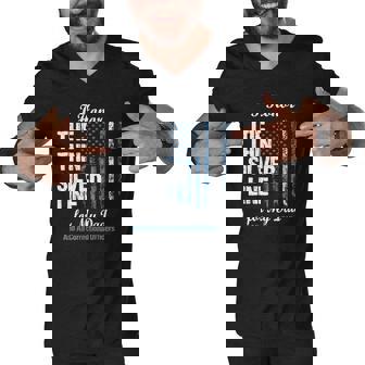 Correctional Officer Dad - Thin Silver Line Corrections Men V-Neck Tshirt - Thegiftio