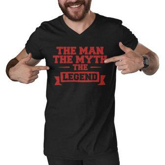 Custom The Man The Myth The Legend Men V-Neck Tshirt - Thegiftio UK