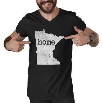 Distressed Minnesota Home Shirt Minnesota Shirt Men V-Neck Tshirt - Thegiftio UK