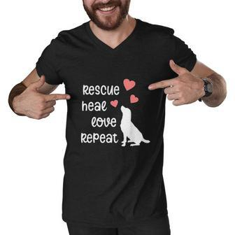 Dog Rescue Mom Mama Animal Rescue Dog Lover Men V-Neck Tshirt - Thegiftio UK