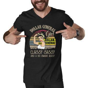 Dollar General Girl Classy Sassy And A Bit Smart Assy Vintage Shirt Men V-Neck Tshirt - Thegiftio UK