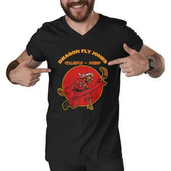 Dragon Fly Jones T-Shirt Men V-Neck Tshirt - Thegiftio UK