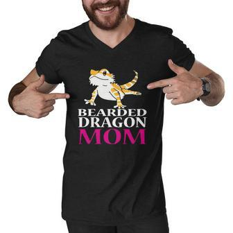 Funny Bearded Dragon Mom T-Shirt Pet Owners Lizard Gift Men V-Neck Tshirt - Thegiftio UK