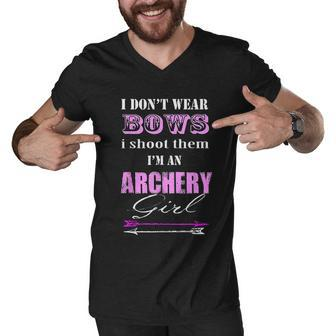 Funny I Dont Wear Bows I Shoot Them Archery Men V-Neck Tshirt - Thegiftio UK