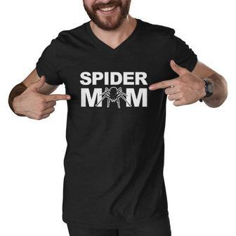 Funny Spider Mom Insect Men V-Neck Tshirt - Thegiftio UK