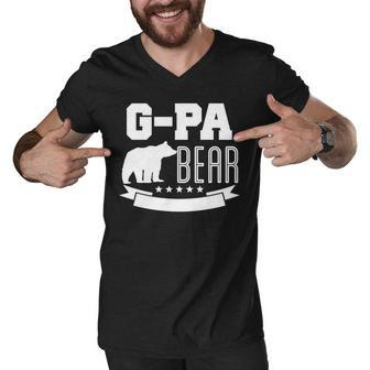 Gpa Bear Christmas Fathers Day Birthday Gift Men V-Neck Tshirt - Thegiftio UK