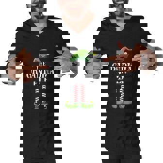 Grandma Elf Matching Family Group Christmas Party Men V-Neck Tshirt - Thegiftio