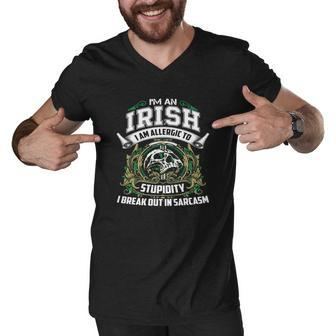 I Am An Irish V2 Men V-Neck Tshirt - Thegiftio UK
