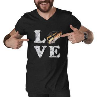 I Love My Ball Python Pet Snake Lovers Gift Men V-Neck Tshirt - Thegiftio UK