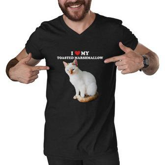 I Love My Toasted Marshmallow Flame Point Siamese Cat Kitten Men V-Neck Tshirt - Thegiftio UK