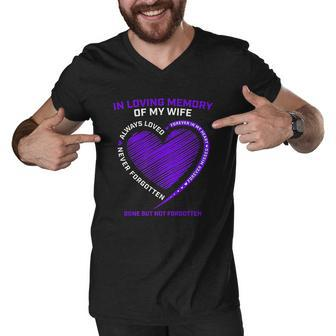 In Memory Of My Wife Remembering Gifts Heaven I Miss My Wife Men V-Neck Tshirt - Thegiftio UK