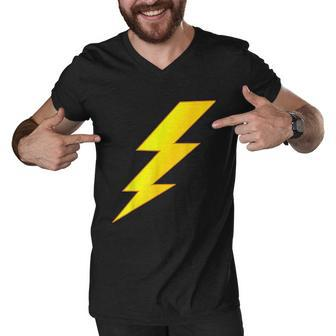 Lightning Bolt Last Minute Halloween Costume Men V-Neck Tshirt - Thegiftio UK
