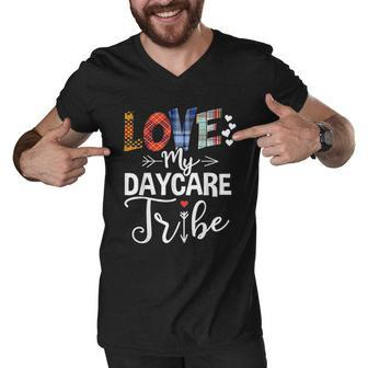 Love My Daycare Tribe Daycare Teacher Childcare Provider Men V-Neck Tshirt - Thegiftio UK