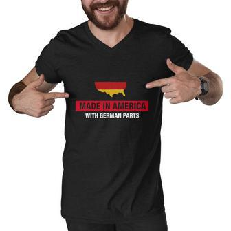 Made In America With German Parts Germany Flag - Mens T-Shirt Men V-Neck Tshirt - Thegiftio UK