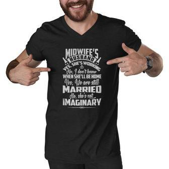 Midwifes Husband Shirt T-Shirt Men V-Neck Tshirt - Thegiftio UK