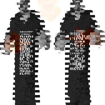 My Favorite Cousin Gave Me This Gift For Cousins Men V-Neck Tshirt - Thegiftio