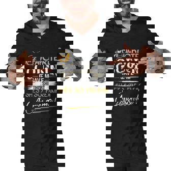 My Favorite Cousin Gave Me This Great Gift For Cousins Men V-Neck Tshirt - Thegiftio