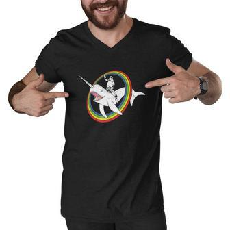 Narwhal Rainbow Stormtrooper V2 Men V-Neck Tshirt - Thegiftio UK