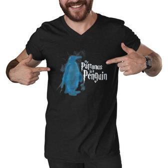 Original My Patronus Is A Penguin Halloween Costume Wizard Shirt Men V-Neck Tshirt - Thegiftio UK