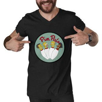 Pin Pals - The Simpson T-Shirt Men V-Neck Tshirt - Thegiftio UK