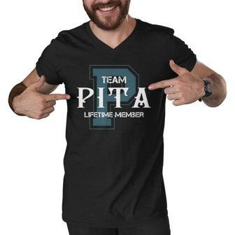 Pita Shirts - Team Pita Lifetime Member Name Shirts Men V-Neck Tshirt - Thegiftio UK