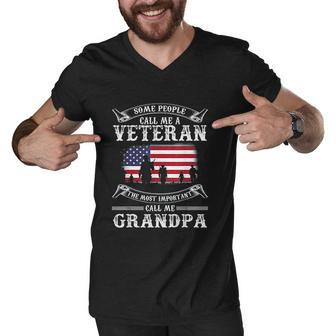 Proud Army Veteran Grandpa Fathers Day 2021 Gifts Men V-Neck Tshirt - Thegiftio UK