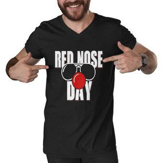 Red Nose Day T Shirt Men V-Neck Tshirt - Thegiftio UK