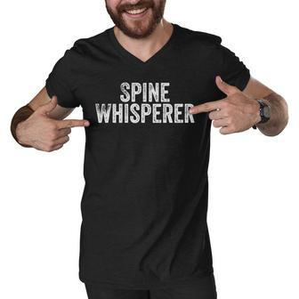 Spine Whisperer Gift For Chiropractor Students Chiropractic V3 Men V-Neck Tshirt - Thegiftio UK