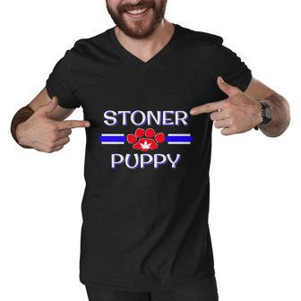 Stoner Puppy Human Pup Play Pride Men V-Neck Tshirt - Thegiftio UK