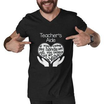 Teachers Aide Heart Job Men V-Neck Tshirt - Thegiftio UK
