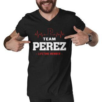 Team Perez Lifetime Member Men V-Neck Tshirt - Thegiftio UK