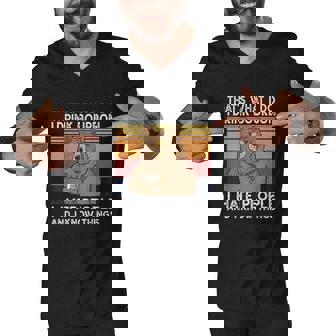 That Is What I Do I Drink Bourbon I Hate People Retro Men V-Neck Tshirt - Thegiftio