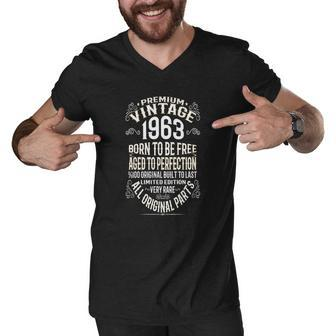Vintage 1963 T-Shirts Men V-Neck Tshirt - Thegiftio UK