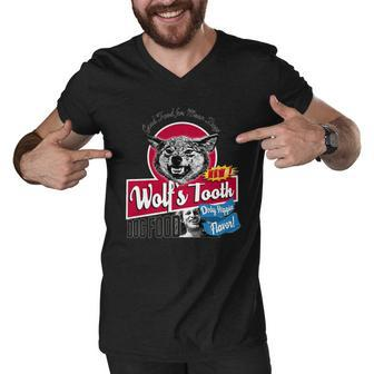 Wolfs Tooth Dog Food New Dirty Hippie Flavor Men V-Neck Tshirt - Thegiftio UK