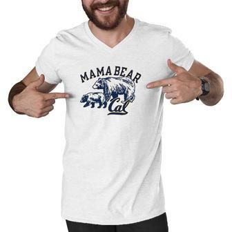 Berkeley Cal Mom Bear Men V-Neck Tshirt - Thegiftio UK
