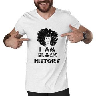 Black History Month Black I Am Black History Men V-Neck Tshirt - Thegiftio UK