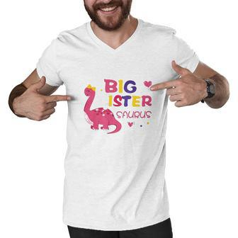Dinosaur Big Sister Announcement V3 Men V-Neck Tshirt - Thegiftio UK