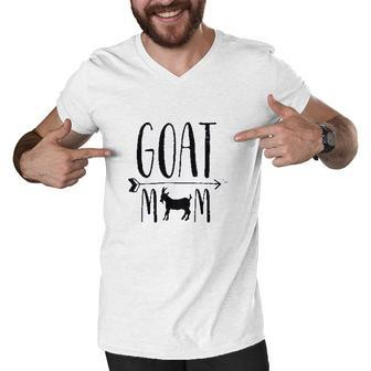 Goat Mom For Pet Owner Or Farmer Men V-Neck Tshirt - Thegiftio UK