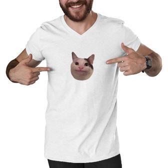 He Looks Very Polite Cat Polite Ca Men V-Neck Tshirt - Thegiftio UK