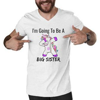 I Am Going To Be A Big Sister Announcement Men V-Neck Tshirt - Thegiftio UK