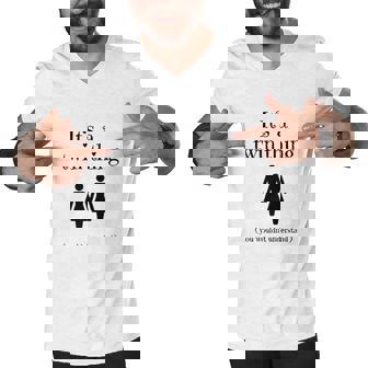 It Is A Twin Thing Funny Gift For Twin Sisters Men V-Neck Tshirt - Thegiftio UK